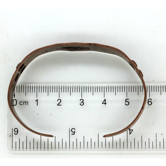 STORY TELLER BRACELET vintage Bell Trading copper cuff Native American style - Picture 8 of 10